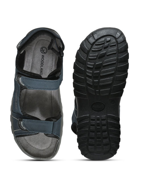 Buy WOODLAND Mens Azure/Navy Blue Casual Sandals Online
