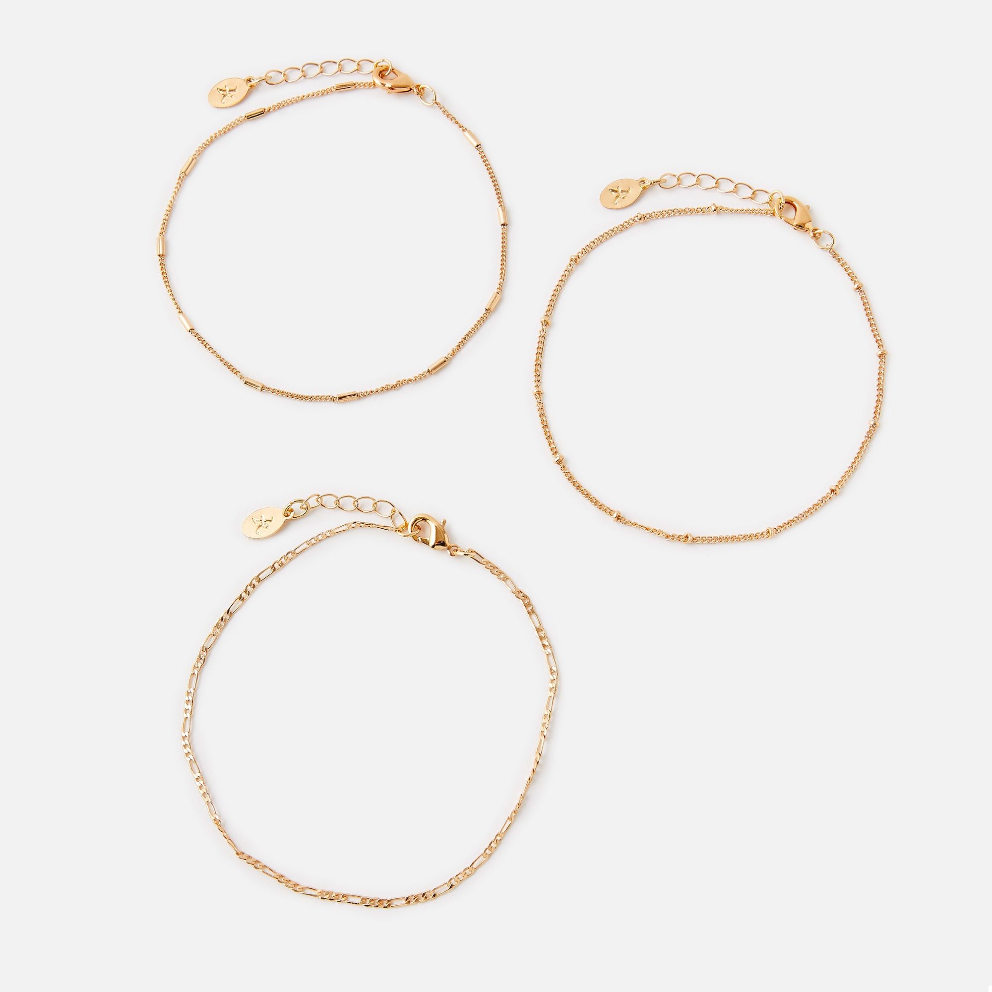 Buy Accessorize London R 3 X Fine Chain Anklets Online