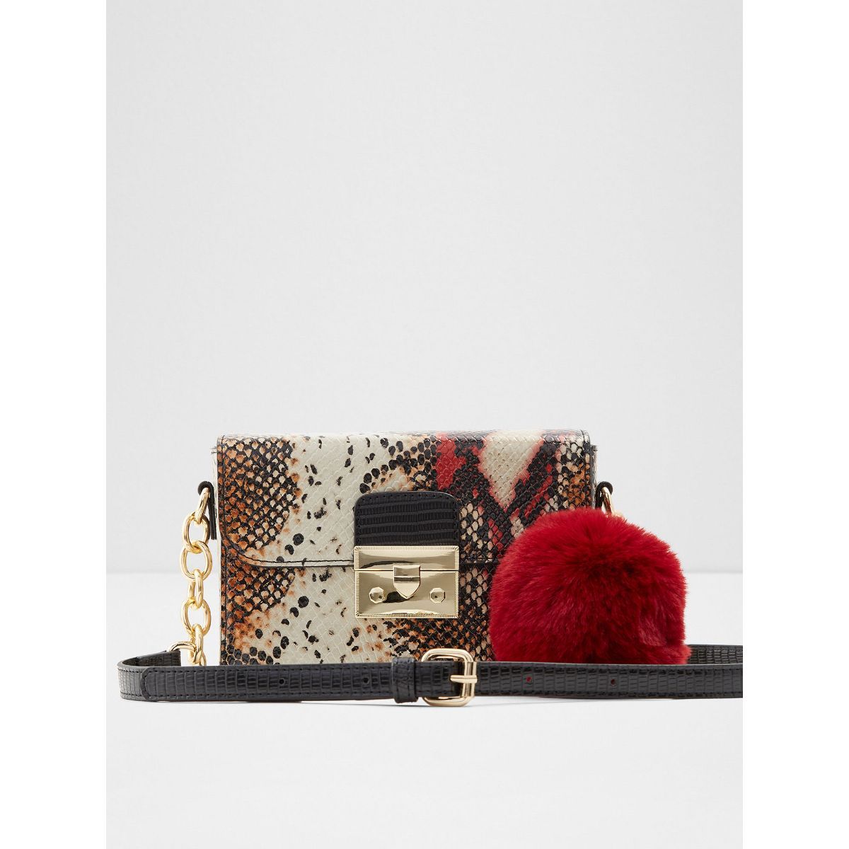 Buy ALDO Brown & Black Animal Print Oversized Clutch With Sling Strap -  Clutches for Women 2122625 | Myntra