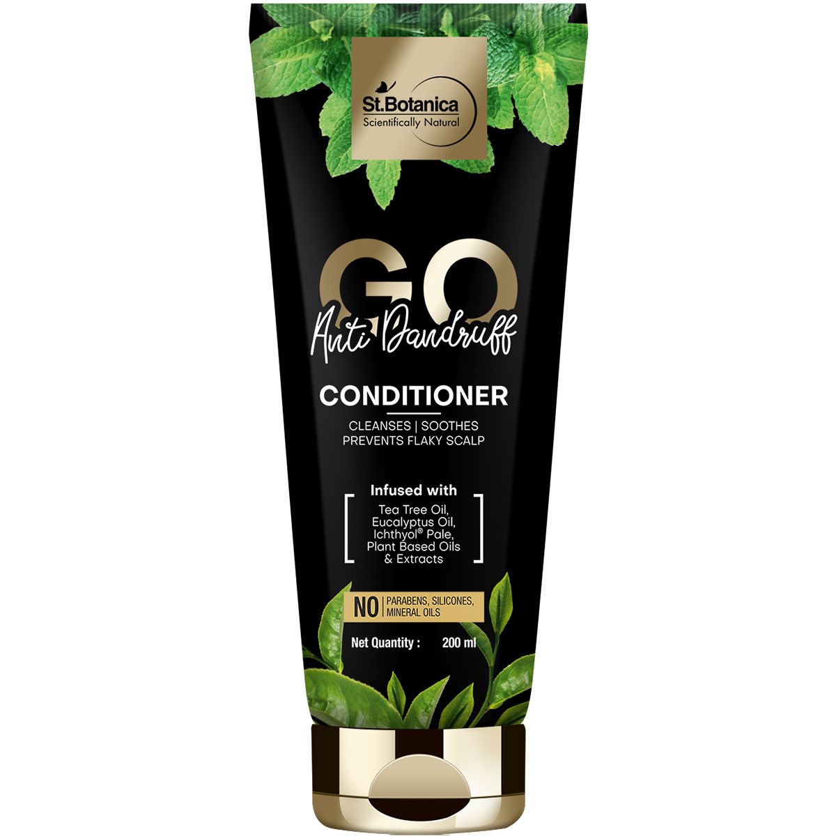 StBotanica GO Anti-Dandruff Hair Conditioner - With Ichthyol Pale, Tea Tree, No Silicone