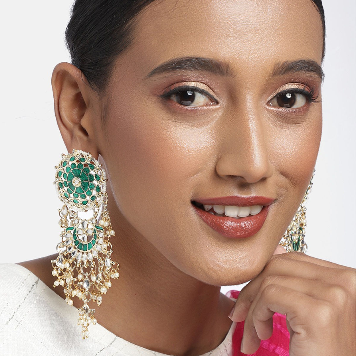 Buy EMERALD LONG EARRINGS Dark Green Chandelier Earrings Wedding Online in  India  Etsy