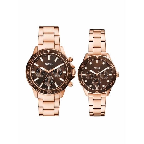 Fossil Bannon Rose Gold Watch for Couple BQ2827SET (M)
