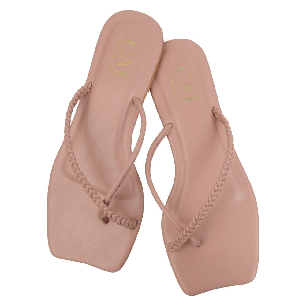 THE CAI STORE Braid In Flamingo Pink Flats - Euro 36
