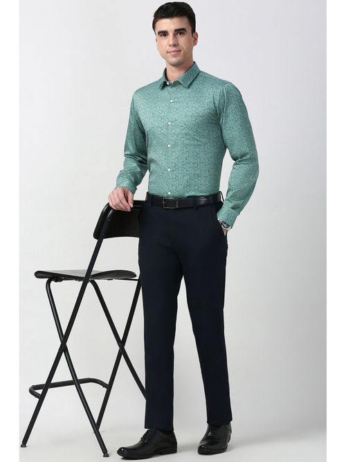 Buy Peter England Men Green Slim Fit Full Sleeves Formal Shirt Online Buy Peter England Men Green Slim Fit Full Sleeves Formal Shirt Online