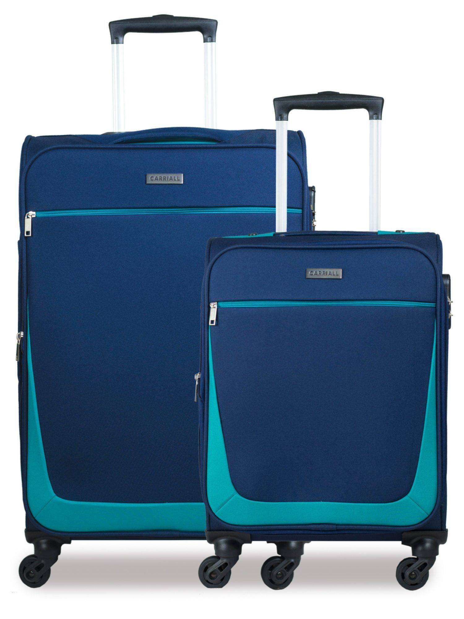 CARRIALL Sharp Navy Blue Large and Small Luggage Bag (Set of 2) (L-S)