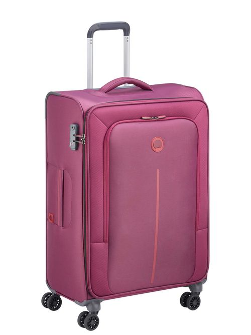 Buy Delsey Caracas Polyester 68 Cm Wheels Plum Medium Soft Body