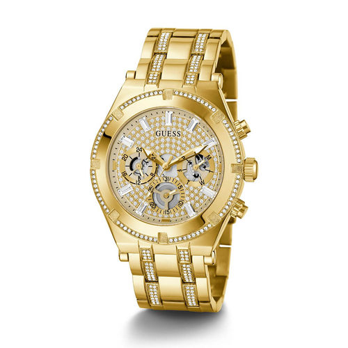 Guess Gold Diamond Watch Mens Buy Guess 44 Mm Gold Dial Men Analog