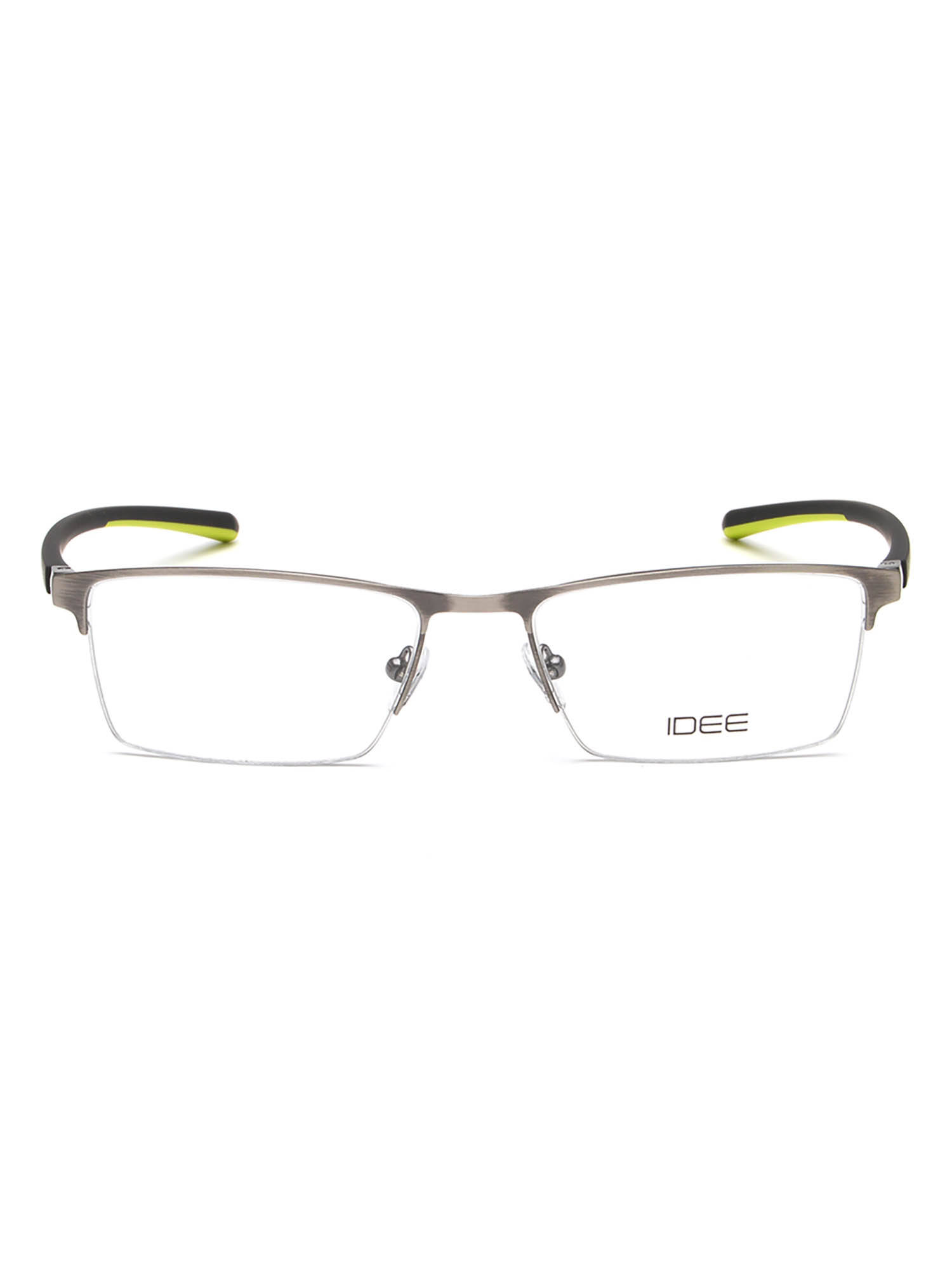 IDEE Grey Half Rim Rectangular shaped eyewear for Men (ID1988C5FR) (52)