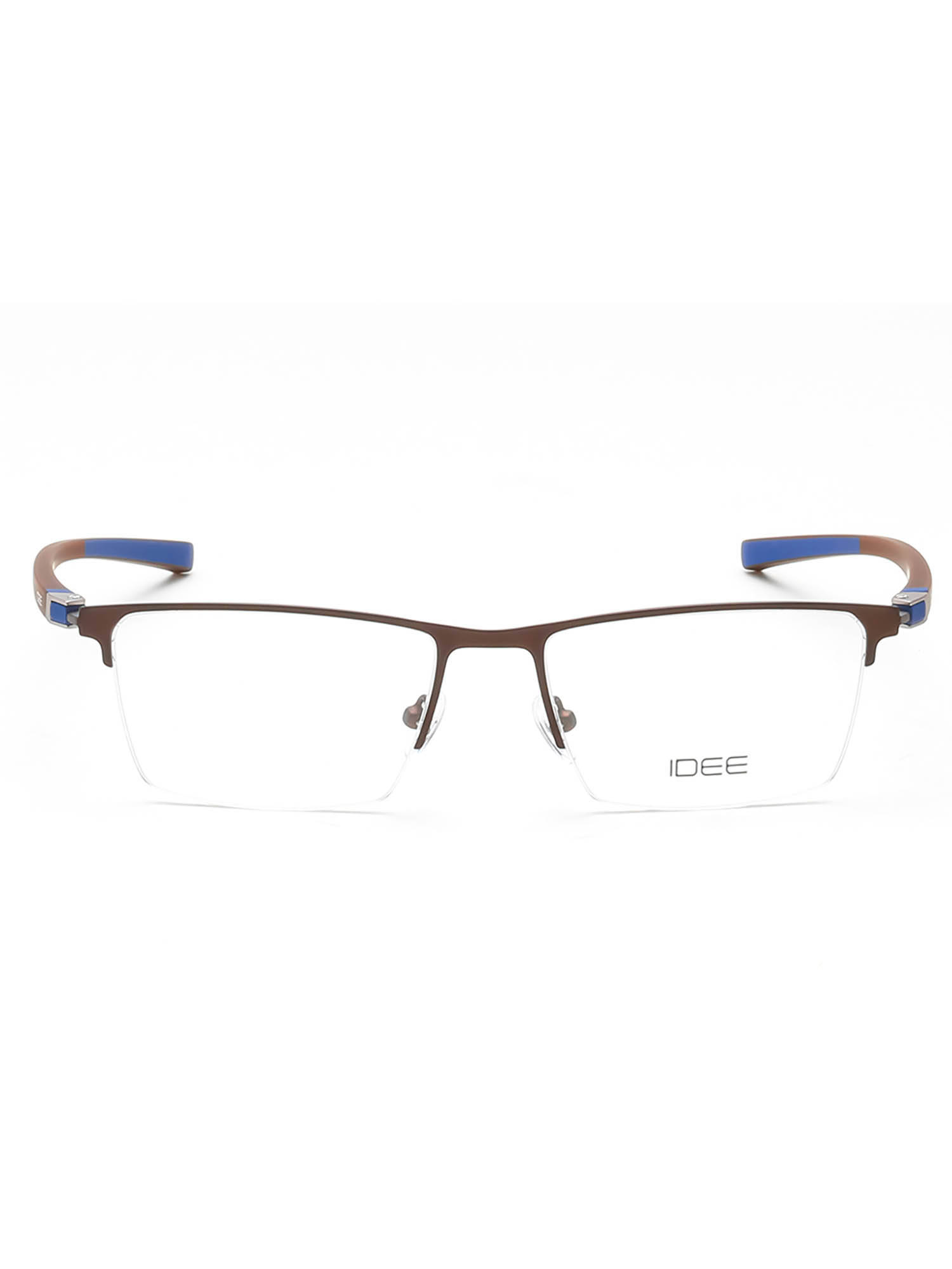 IDEE Brown Half Rim Rectangular shaped eyewear for Men (ID1998C4FR) (52)