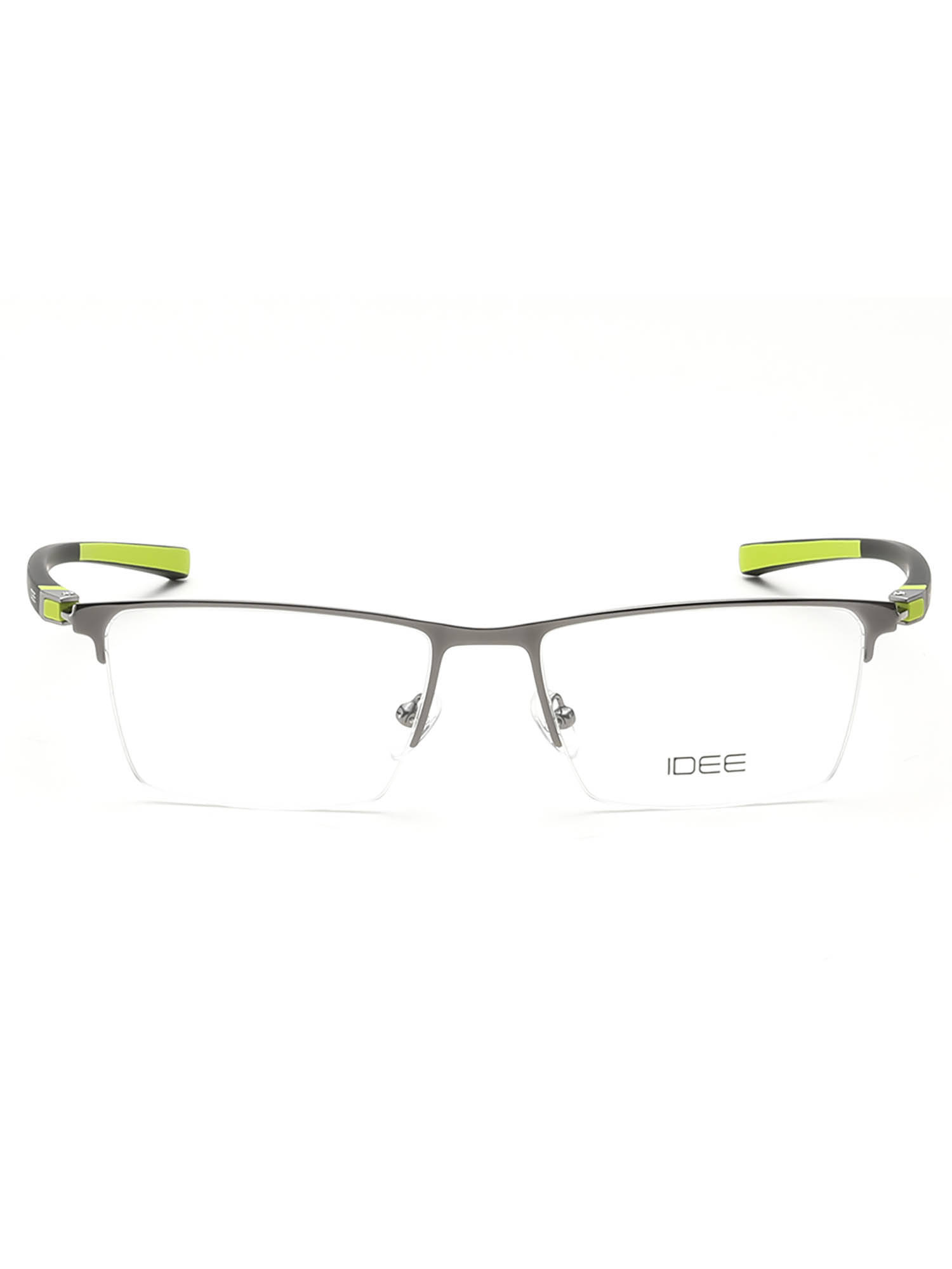 IDEE Grey Half Rim Rectangular shaped eyewear for Men (ID1998C6FR) (52)
