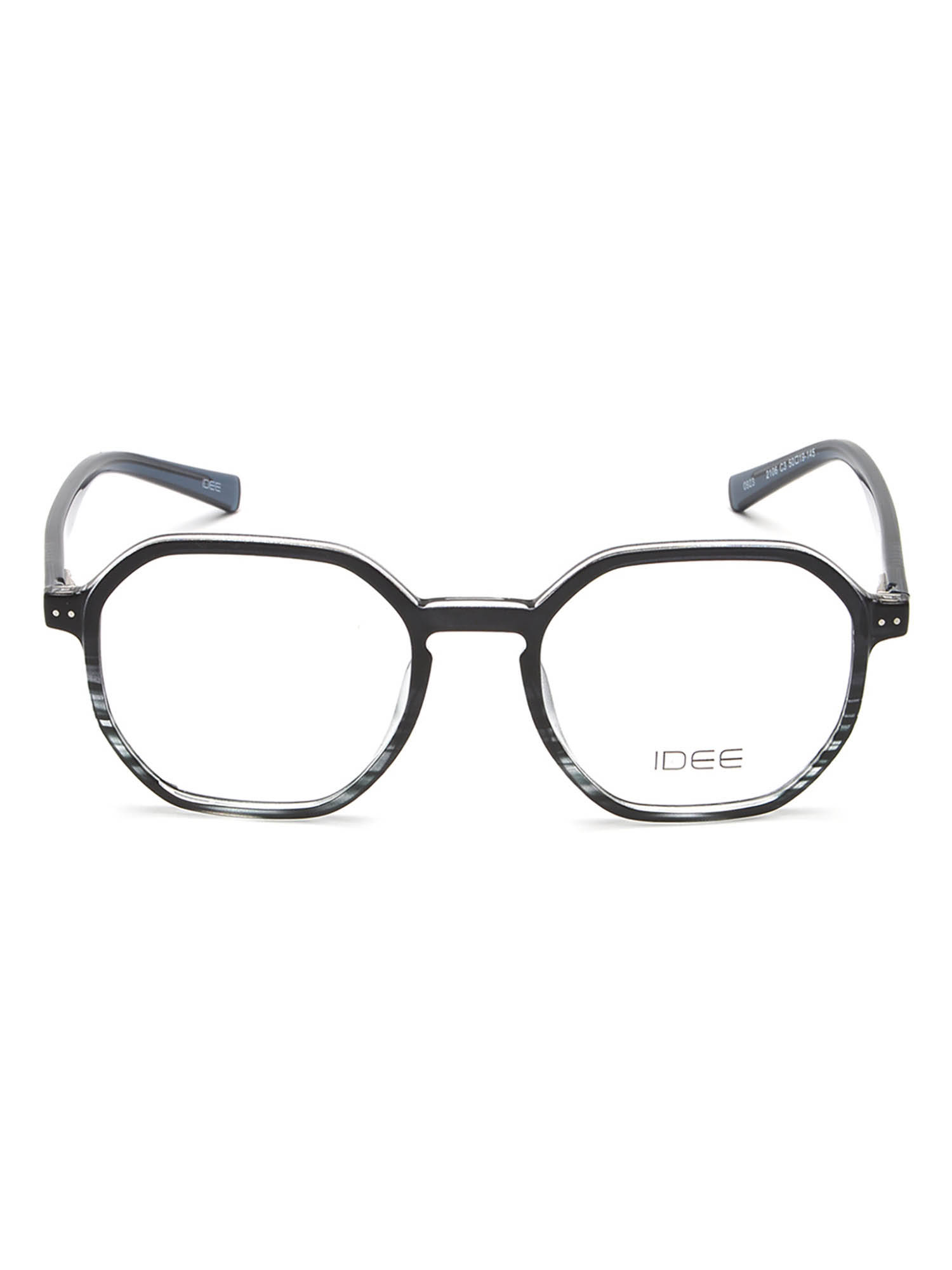 IDEE Black Full Rim Hexagon shaped eyewear for Unisex (ID2106C3FR) (50)