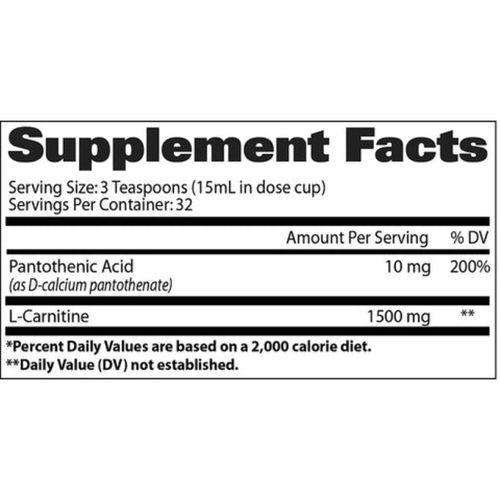 l carnitine ncaa Liquid L-Carnitine 3000: Metabolism & Energy Support – Cutler Nutrition main image 0