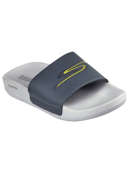 SKECHERS Men Hyper Slide Hyper Comfort Charcoal Sliders