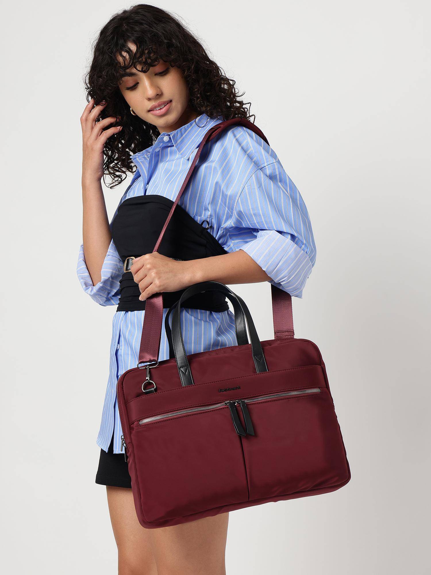 Fastrack Ember Red 15 Laptop Bag With Detachable Strap