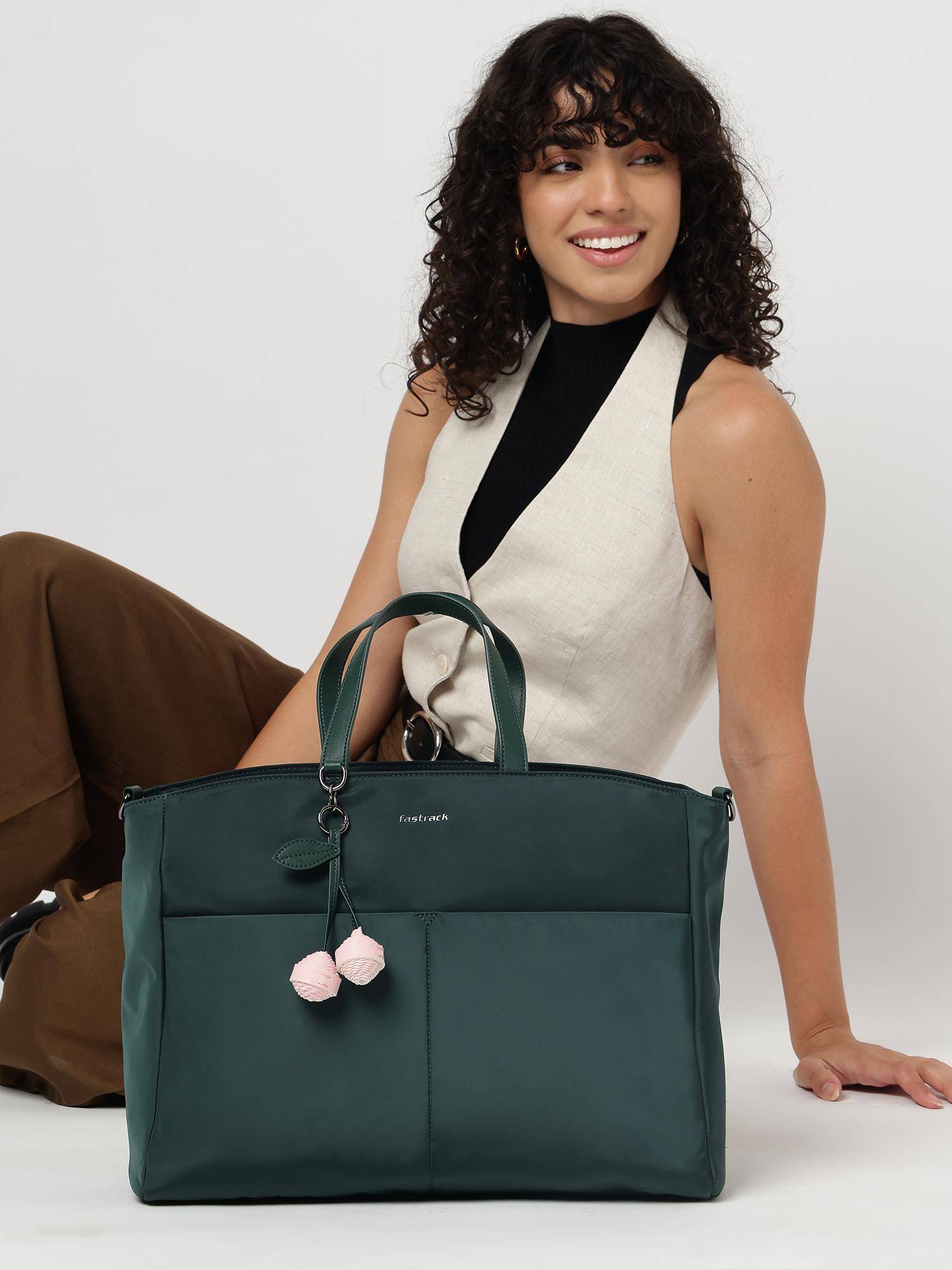 Fastrack Floraflex Teal 15 Laptop Bag With Detachable Strap
