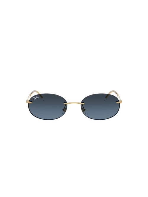 Buy Ray-Ban Unisex Gradient Blue Lens Oval Sunglasses 0RB3767001