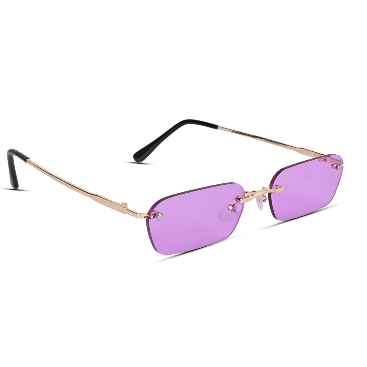 Buy Voyage Purple And Rim Less Rectangle Sunglasses For Unisex 3405mg3787 Online 