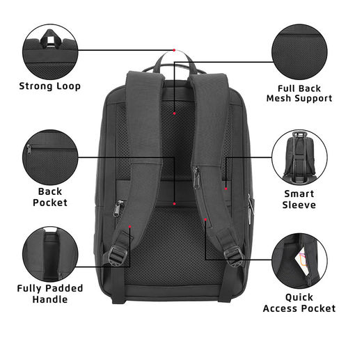 Safari Unisex Black Polyester Solid/Plain 26Ltr Backpack (L)