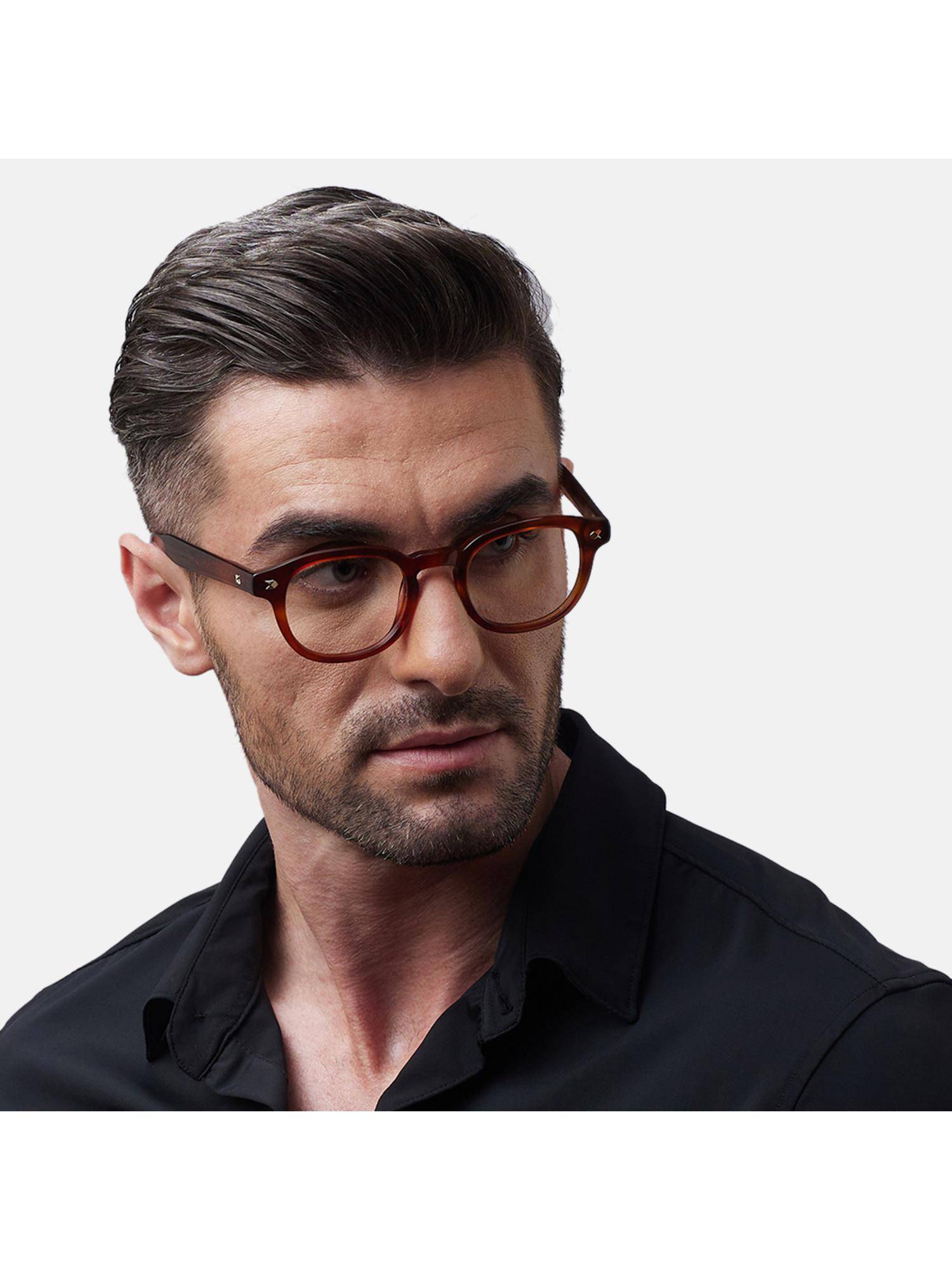 Shisen Fox Unisex Kitsune 46 Lightweight Brown Optical Eyeglass Frame (46)
