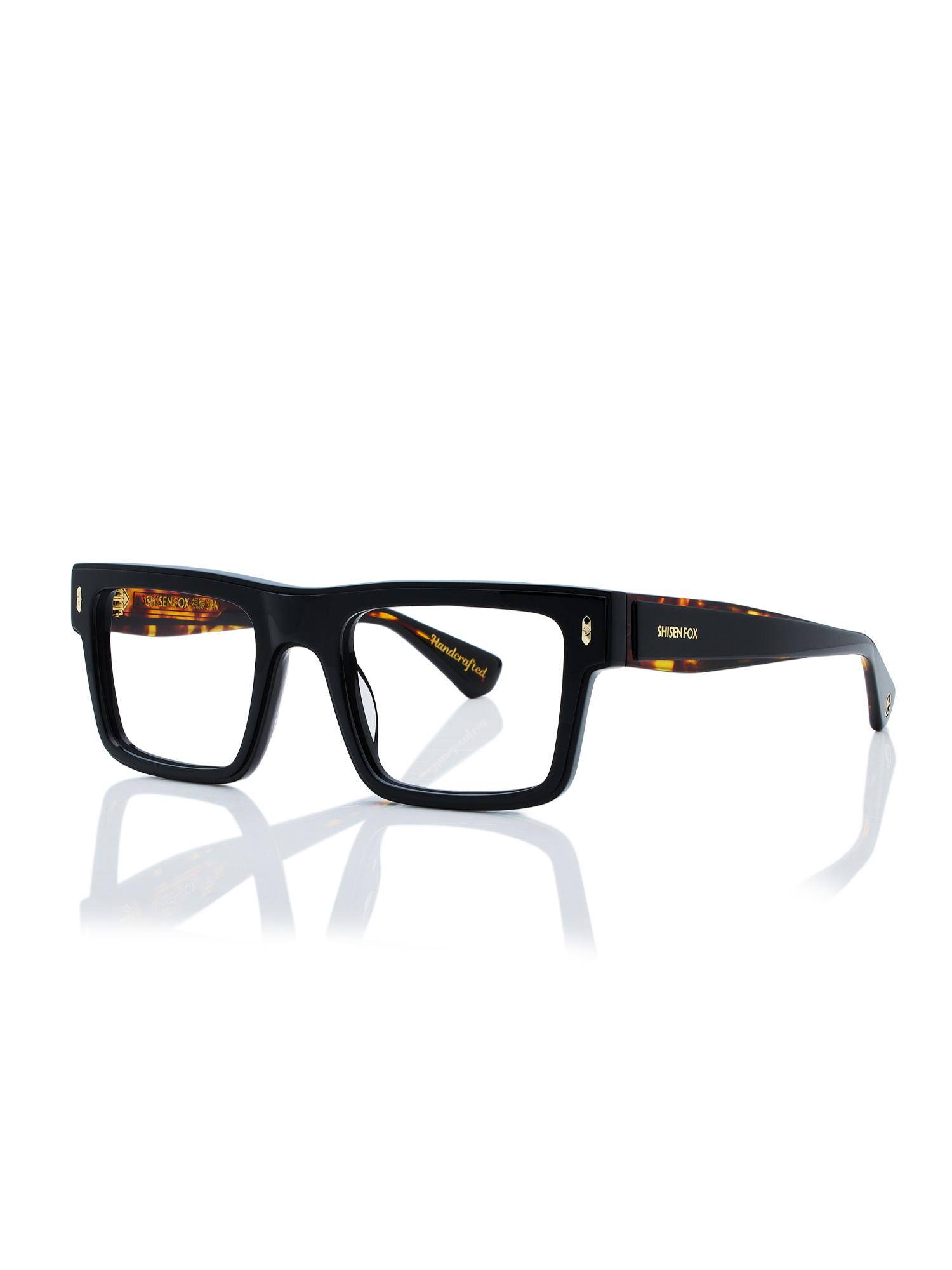 Shisen Fox Unisex Kyoto Lightweight Black Optical Eyeglass Frame (53)