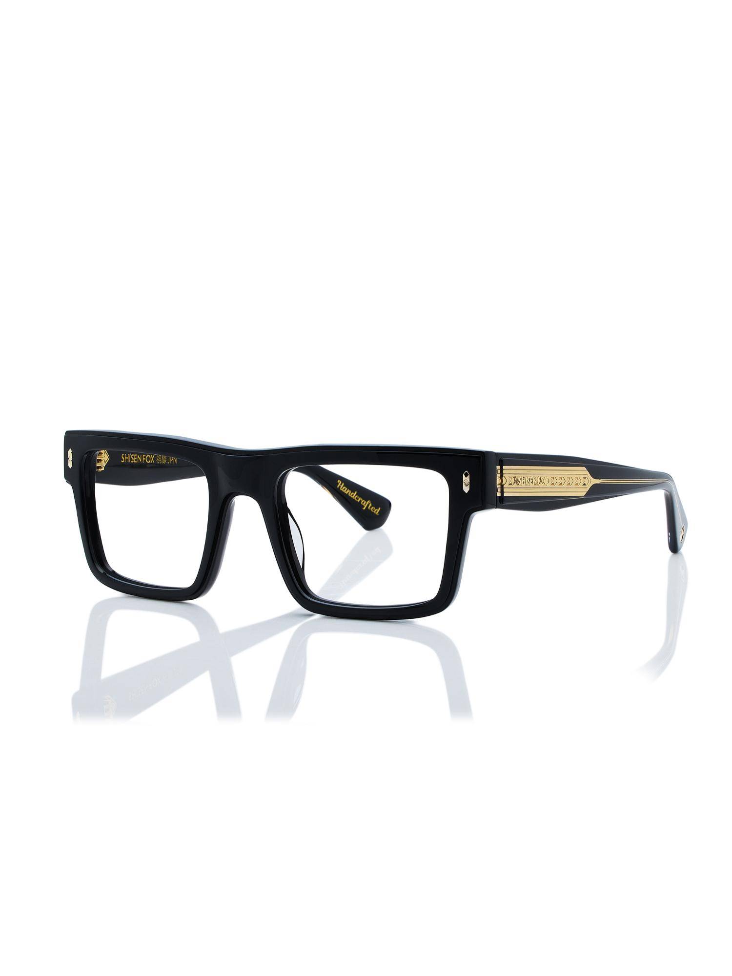 Shisen Fox Unisex Kyoto Lightweight Black Optical Eyeglass Frame (53)