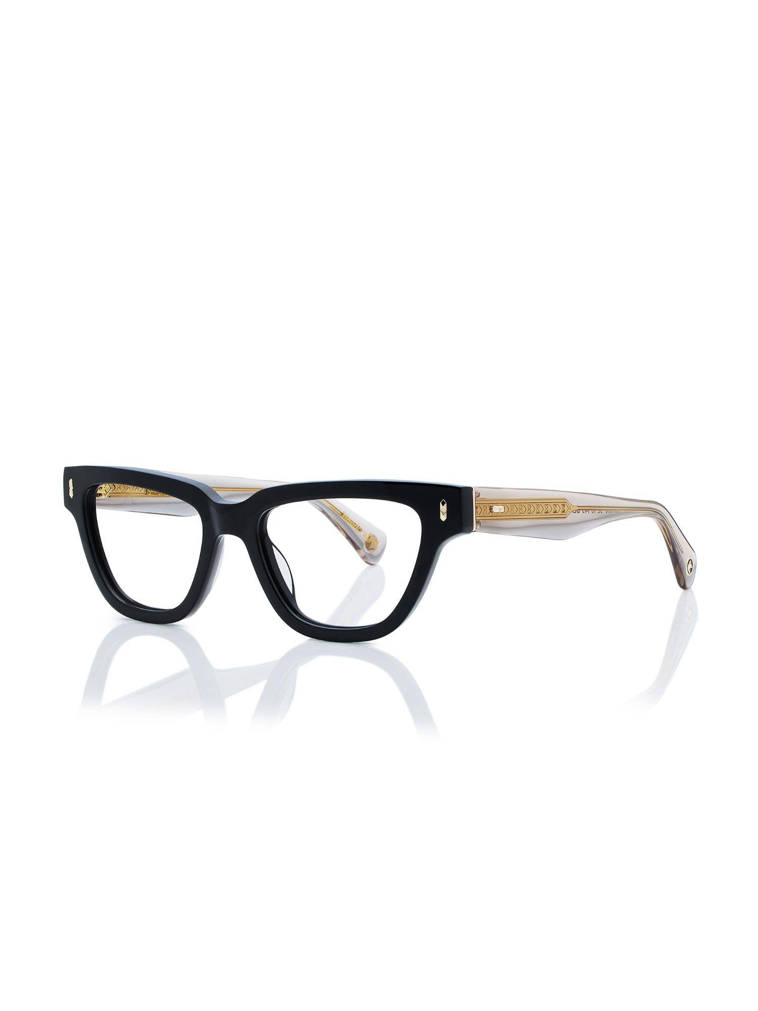 Shisen Fox Unisex Himiko Lightweight Black Optical Eyeglass Frame (52)