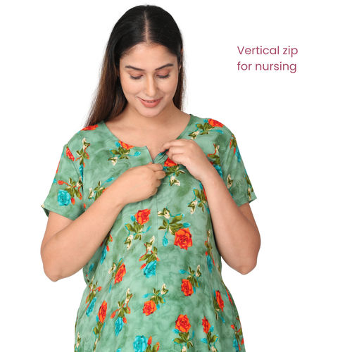 Buy Morph Maternity Feeding Night Gown With Vertical Nursing