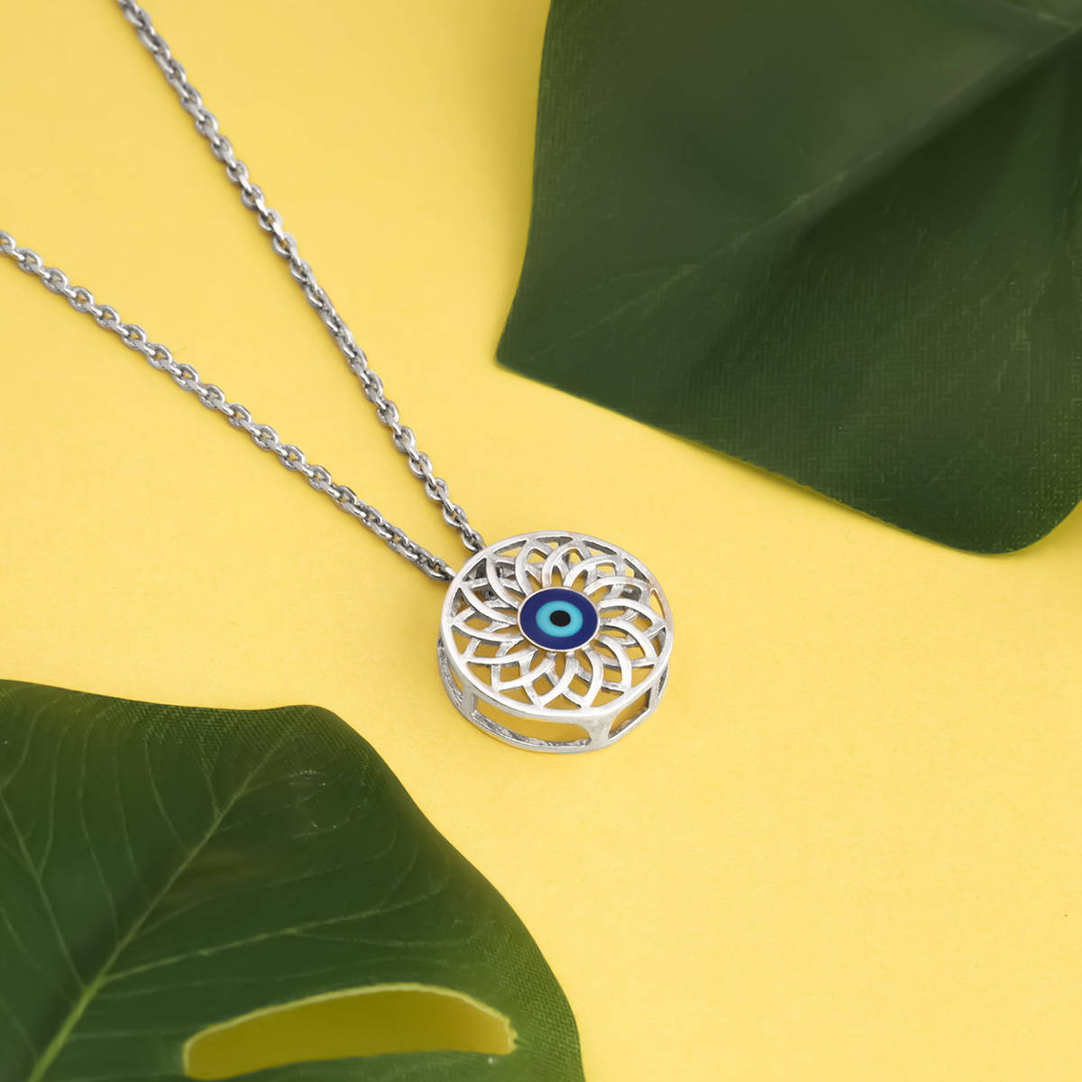 GIVA Sterling Silver Evil Eye Multi-Color Rakhi