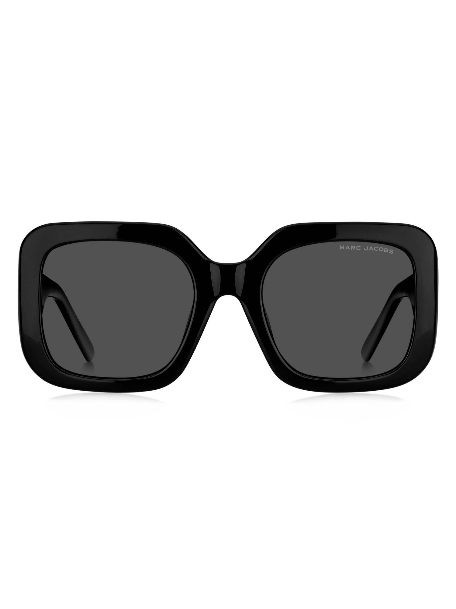 Marc Jacobs Women 100% UV Protection Square Full Rim Grey Lens Sunglasses (53)
