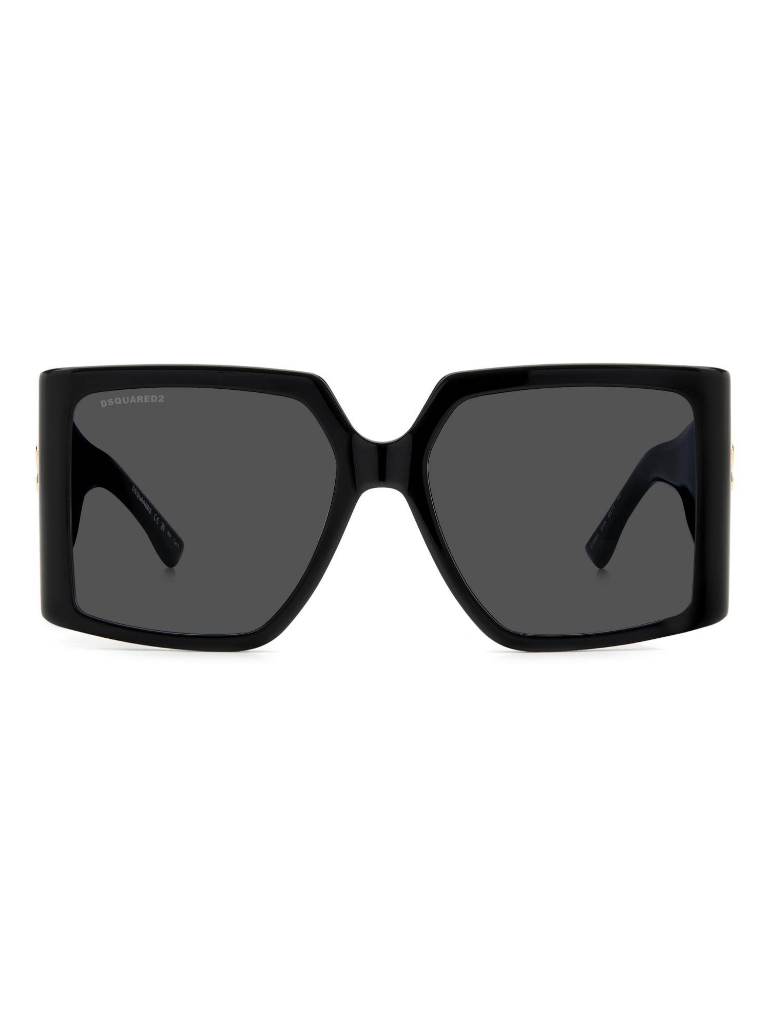 Dsquared Women 100% UV Protection Square Full Rim Grey Lens Sunglasses (56)