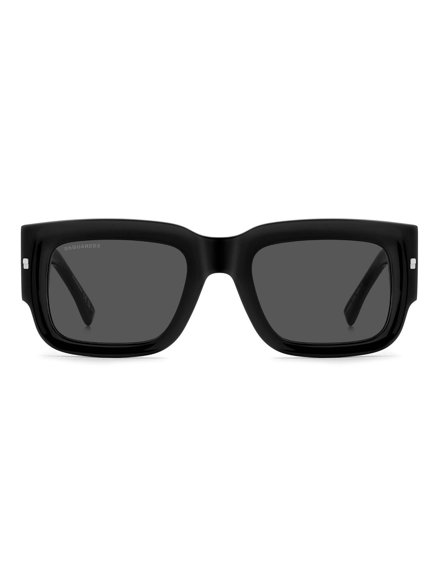 Dsquared Men 100% UV Protection Rectangle Full Rim Grey Lens Sunglasses (52)