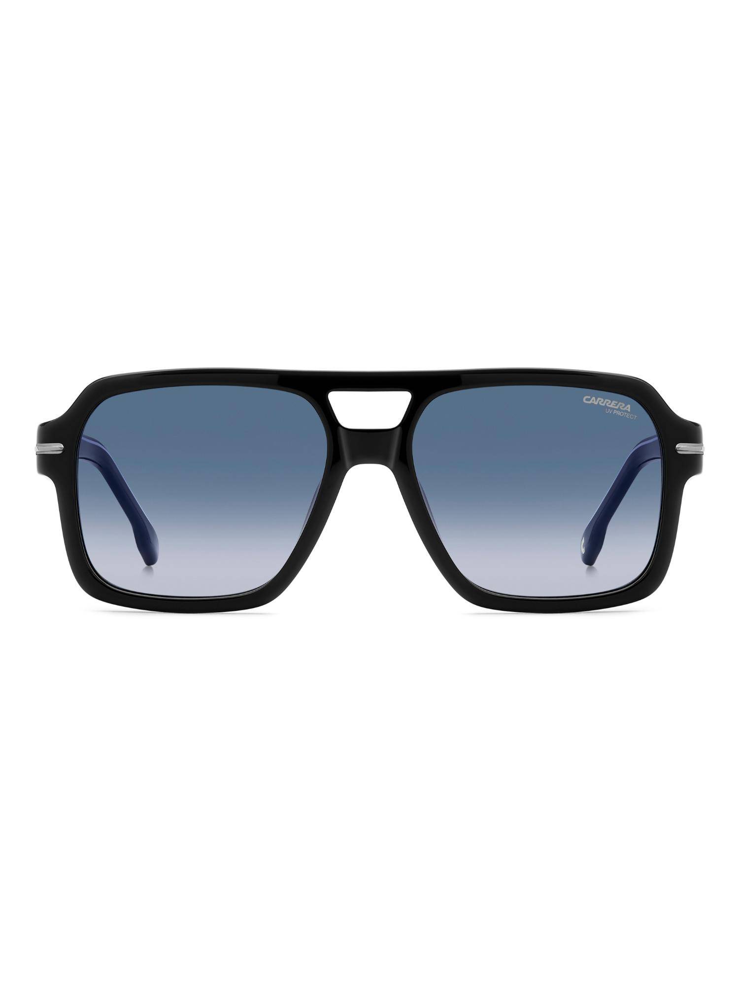 CARRERA Men 100% UV Protection Square Full Rim Blue Lens Sunglasses (56)