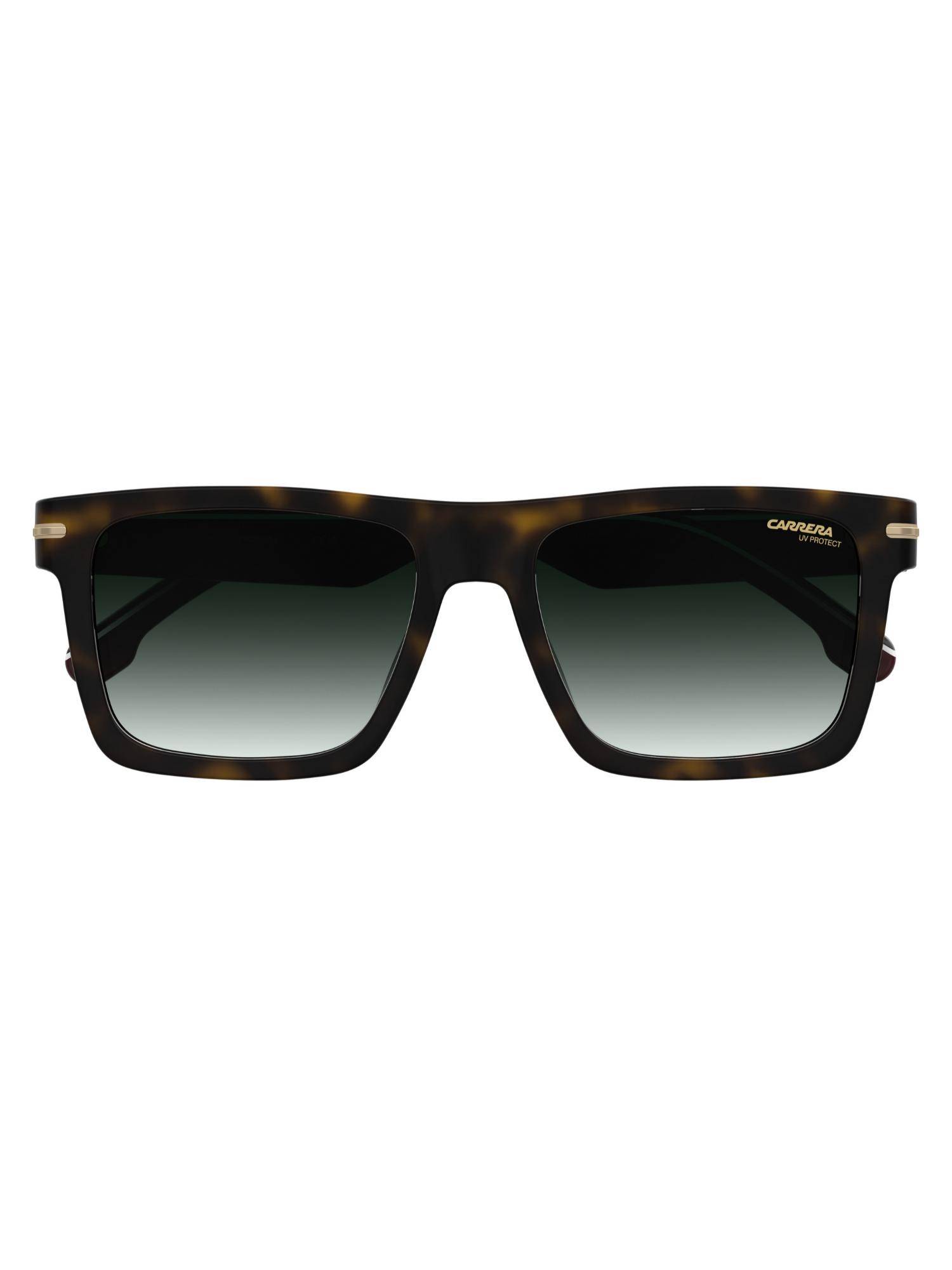 CARRERA Men 100% UV Protection Rectangle Full Rim Green Lens Sunglasses (55)