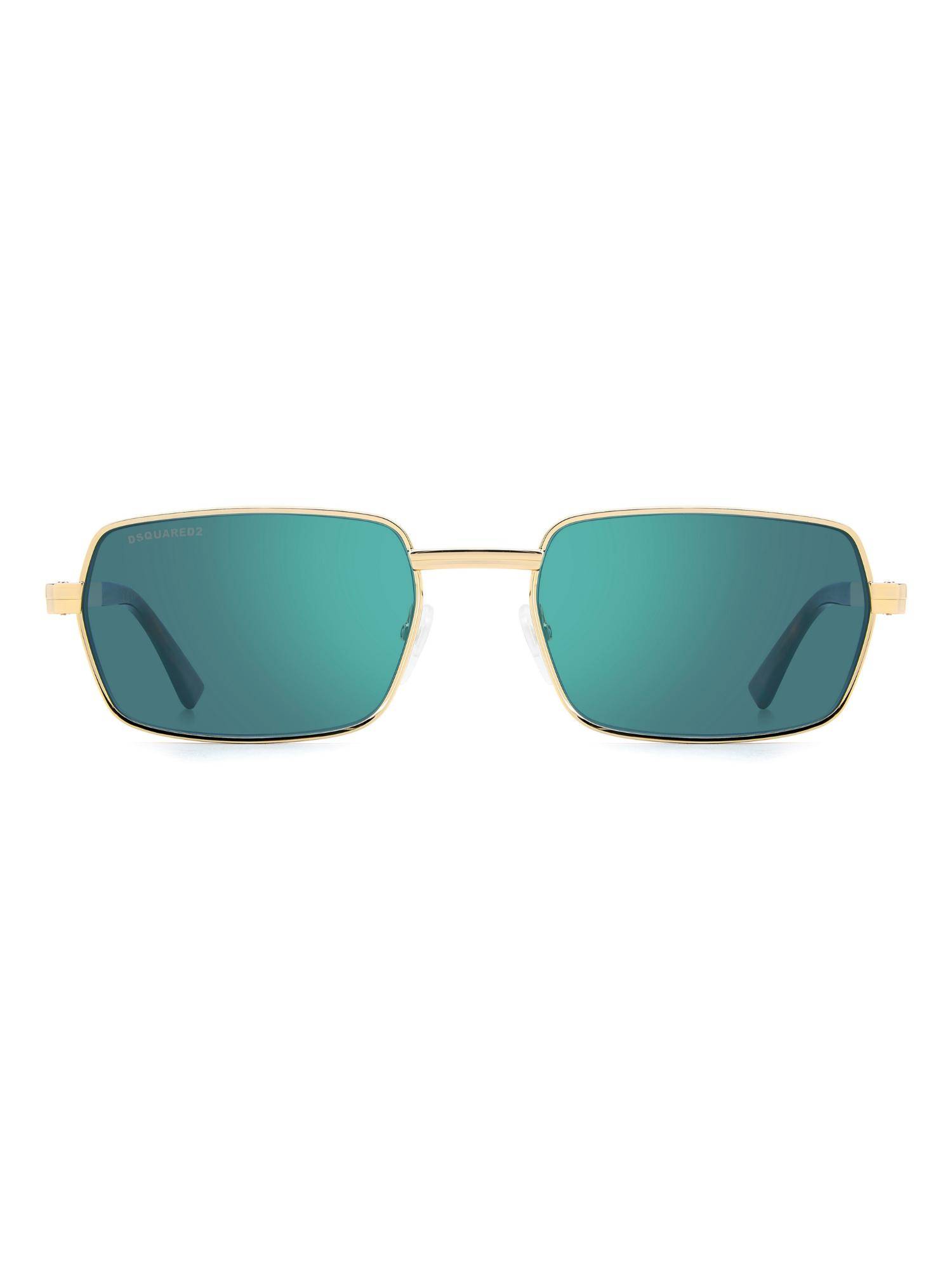 Dsquared Men 100% UV Protection Oval Full Rim Green Lens Sunglasses (58)