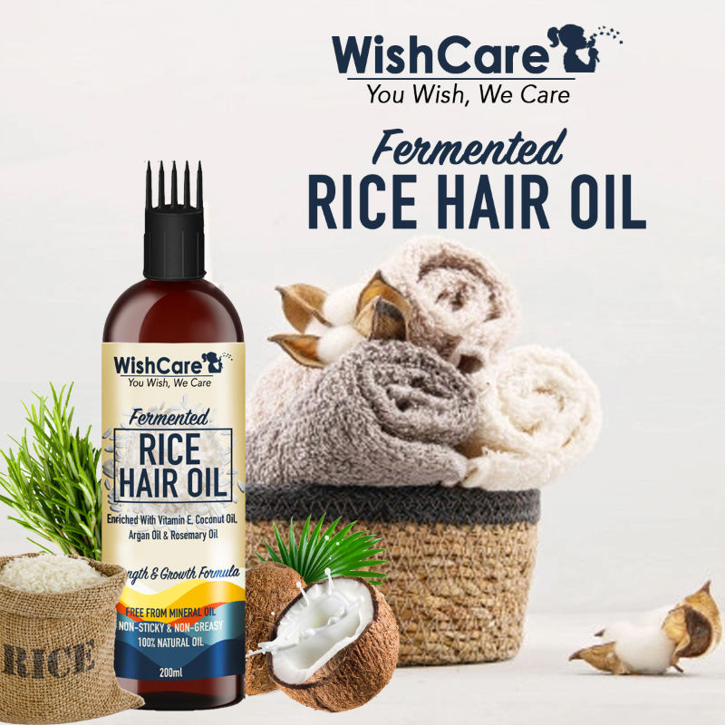 WishCare Fermented Rice Hair Growth Oil - Strength & Growth Formula ...