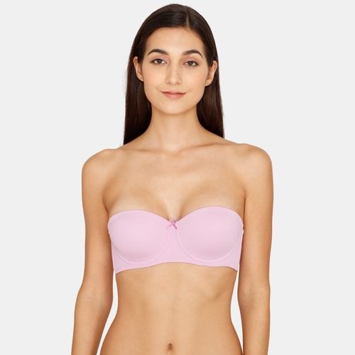 Buy Zivame Beautiful Basics Padded Wired 3-4Th Coverage Strapless Bra -  Violet Online