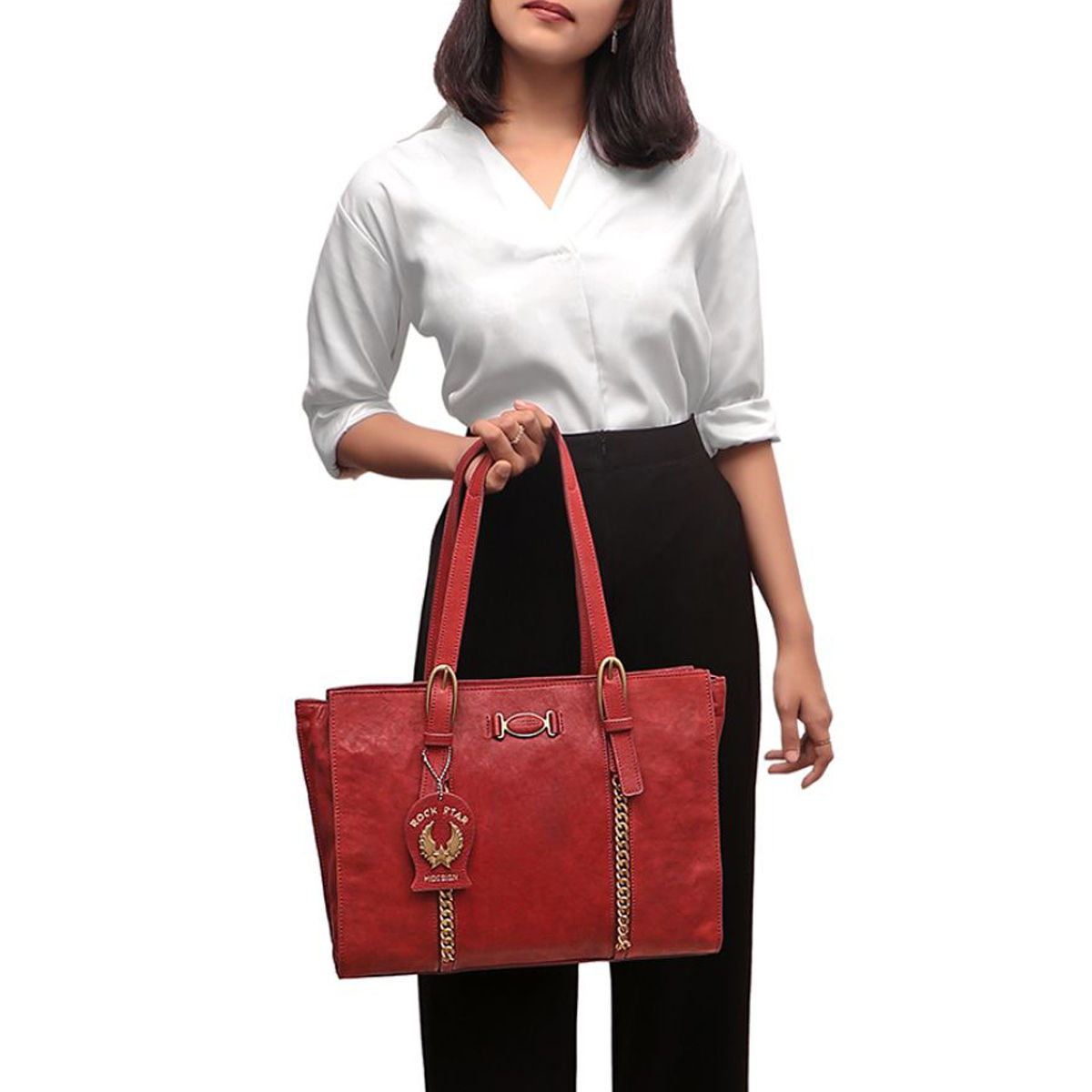 Buy Hidesign Red Lotus SB Women's Handbags online