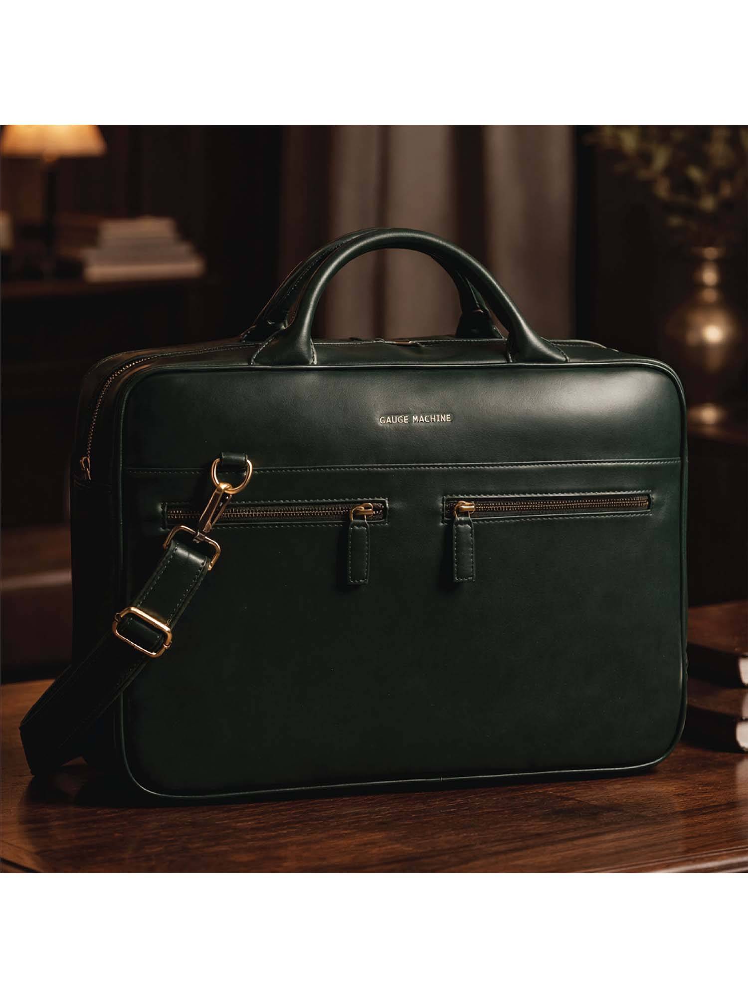 Gauge Machine Olive Messenger Bag