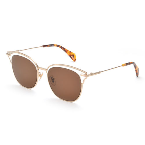 Buy Police Sunglasses Round Gold For Women's (SPL622K 300) Online