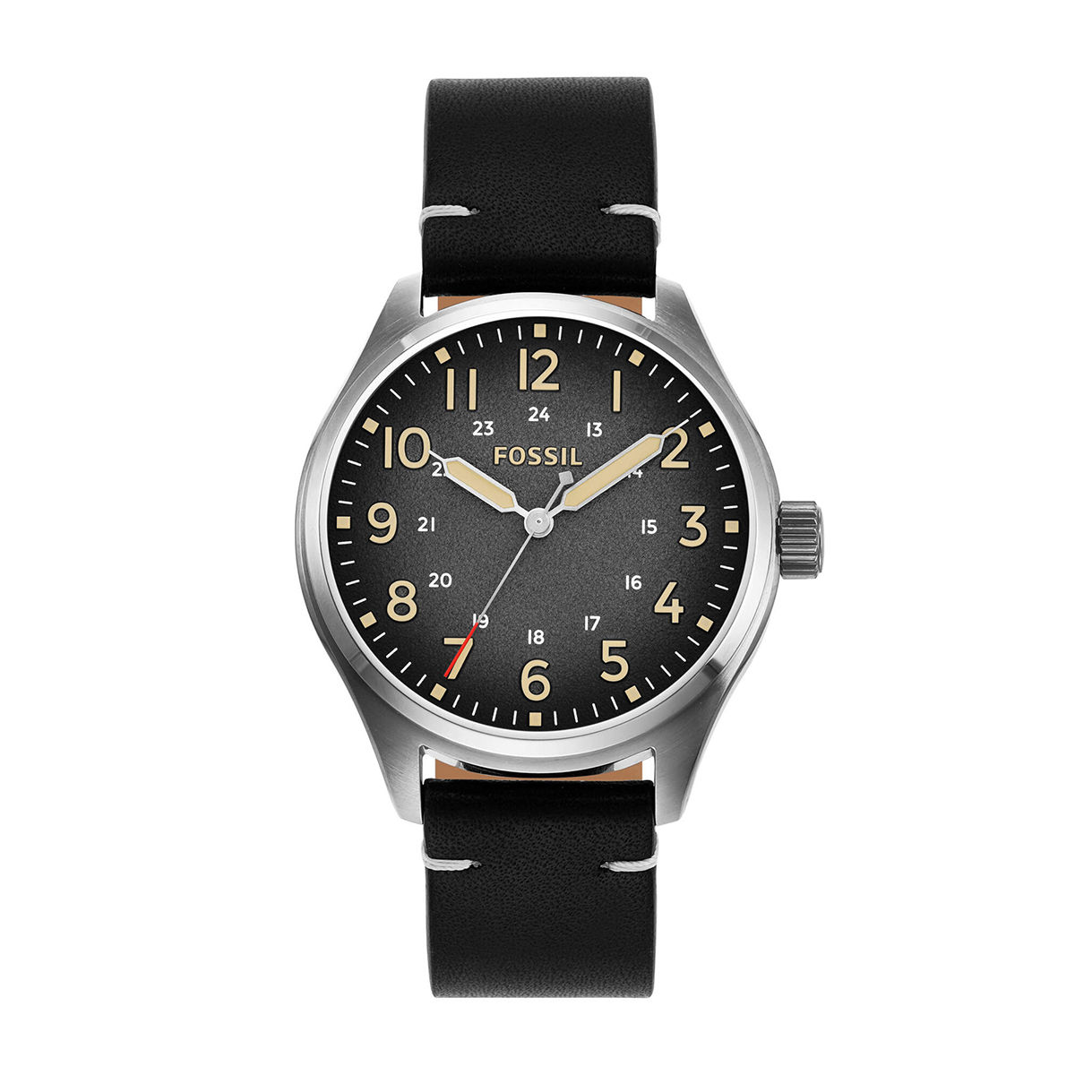 Flynn Automatic Black Stainless Steel Watch - BQ2092 - Fossil