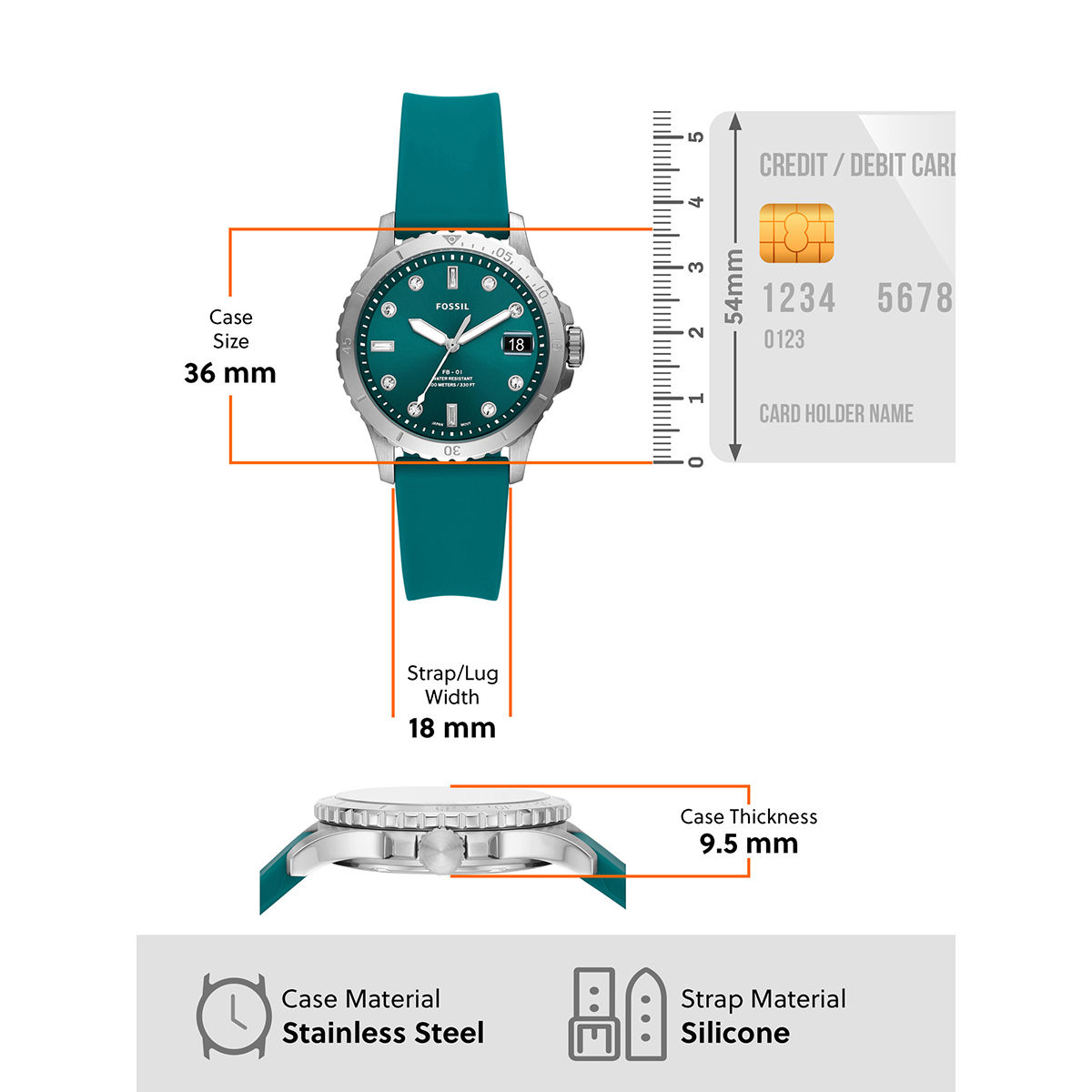 Buy Fossil FB-01 Green Watch ES5287 (M) Online