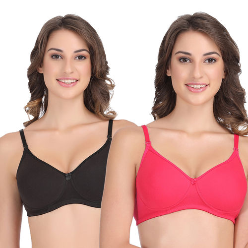 Buy Groversons Paris Beauty Padded Bra Combo Pack of 2 - Multi-Color Online
