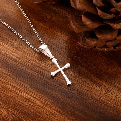 Buy GIVA Sterling Silver Latin Holy Cross Pendant with Link Chain