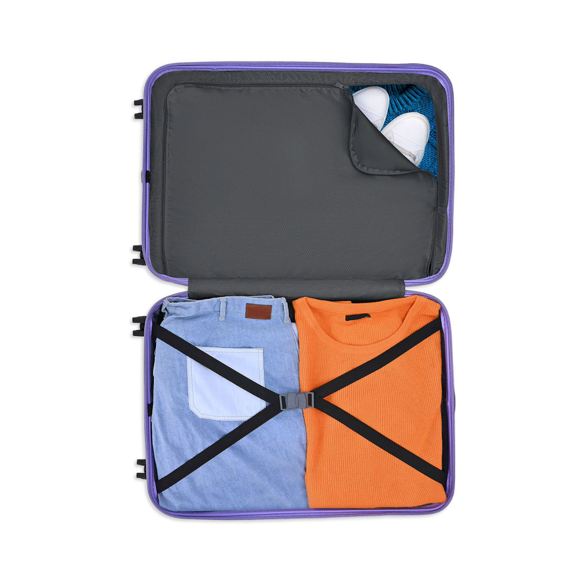 Buy Skybags Purple Printed Polypropylene Trolley Bag Online