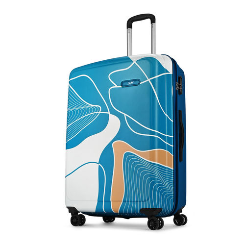 Buy Skybags Blue Printed Polypropylene Trolley Bag Online - Main Image