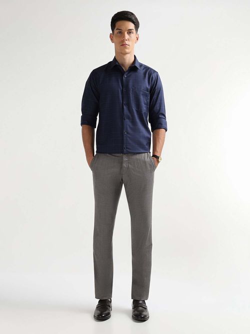 Buy Arrow Men's Liberty Classic Fit Auto Press Shirt-Blue Online