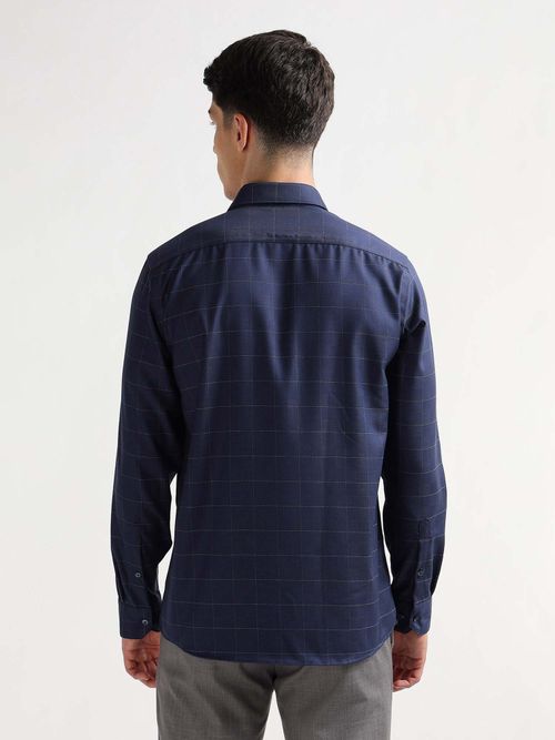 Buy Arrow Men's Liberty Classic Fit Auto Press Shirt-Blue Online