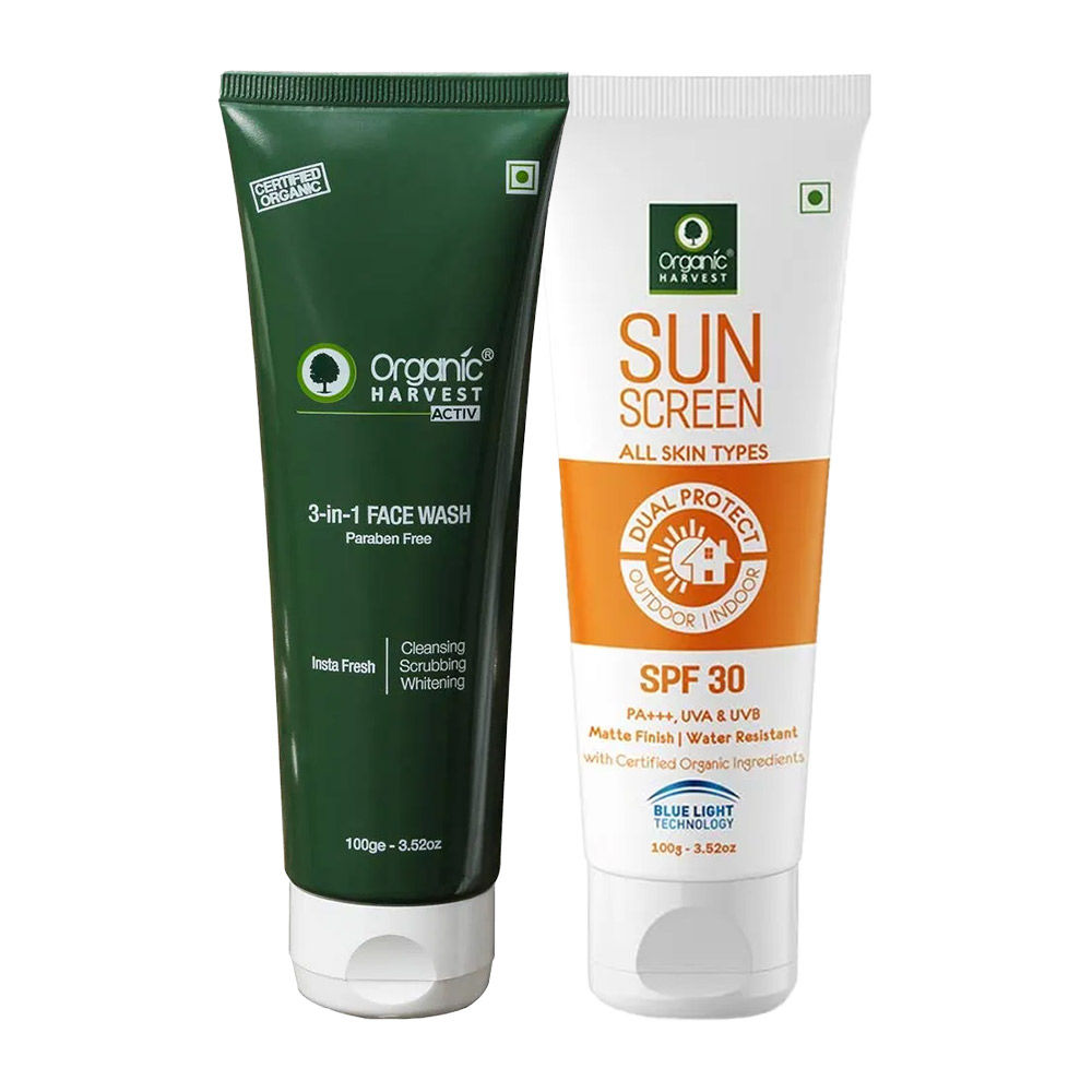 Buy Organic Harvest 3In1 Face Wash Paraben Free & SPF 30 Sunscreen