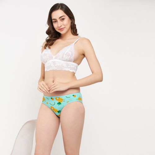 Buy Clovia Cotton Spandex Low waist Outer elastic Bikini Panty Online
