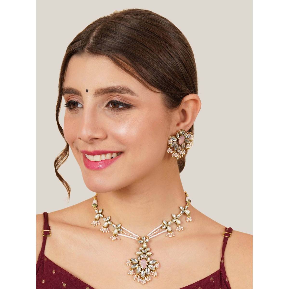 BeAbhika Floral Grace Choker with Earrings